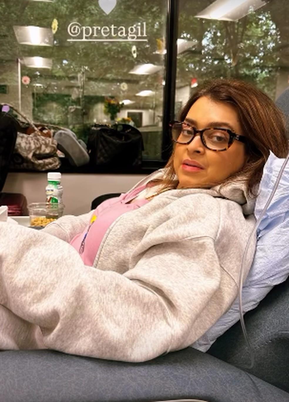 Preta Gil durante tratamento