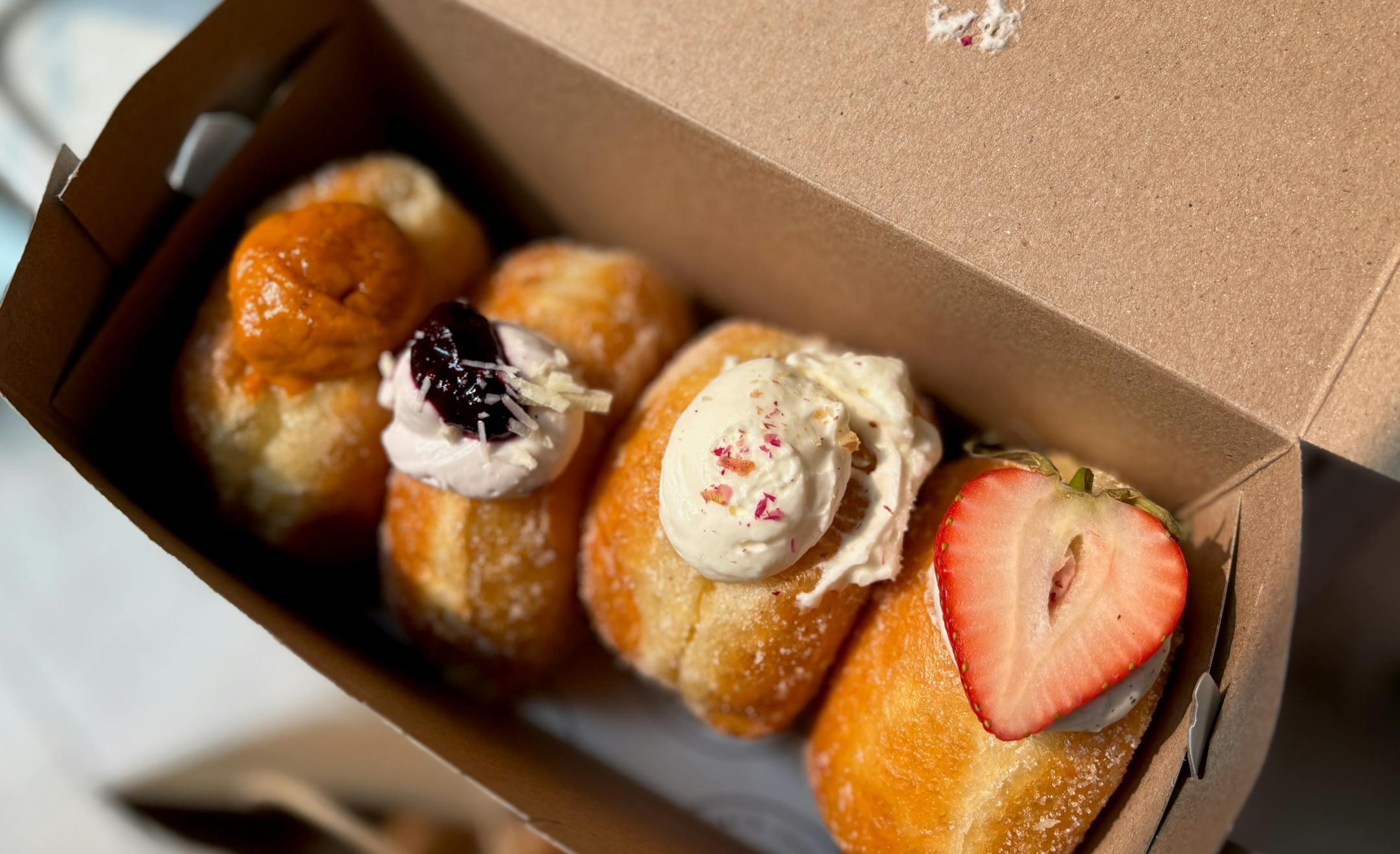 Brioche stuffed doughnuts