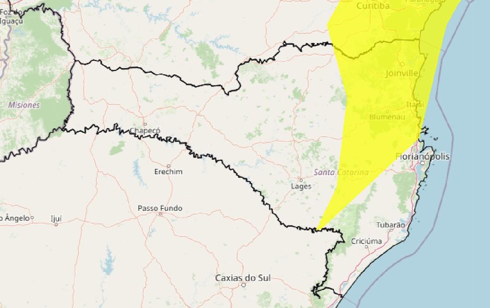 Alerta de chuva em Santa Catarina