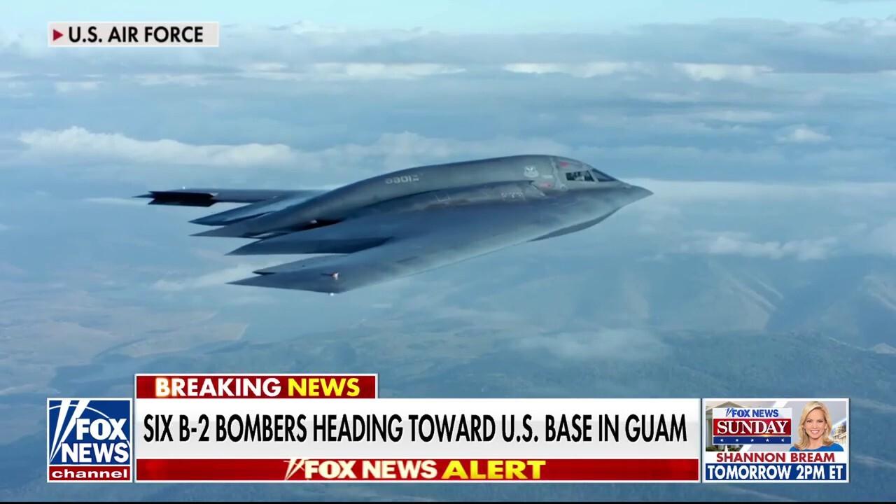 B-2 bombers em rota para a base dos EUA em Guam