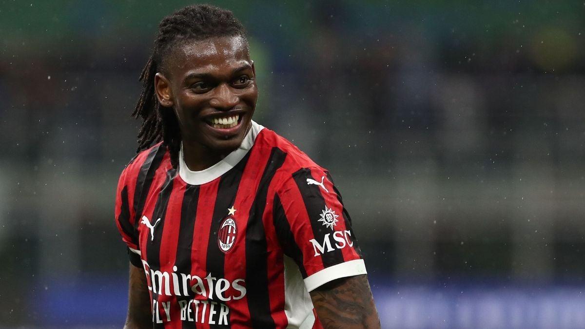 Rafael Leão em duelo entre AC Milan e Inter na Coppa Italia