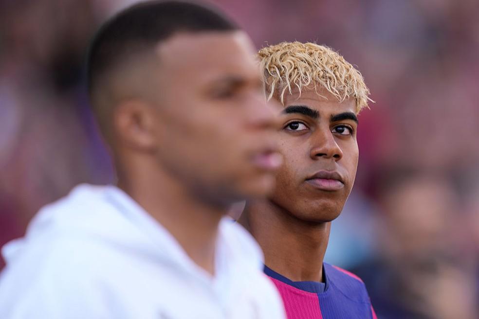 Yamal e Mbappé em confronto