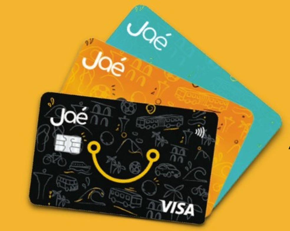 Opções do cartão Jaé