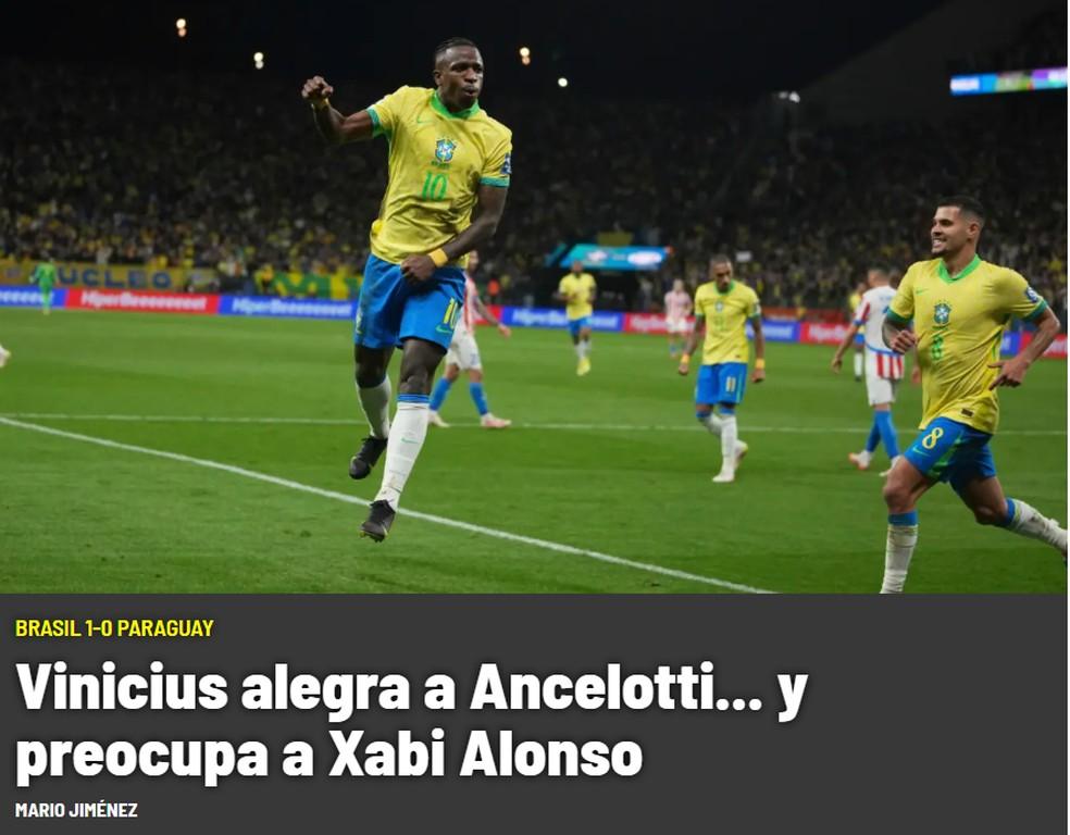Jornal Marca destaca Vini Jr como destaque da partida