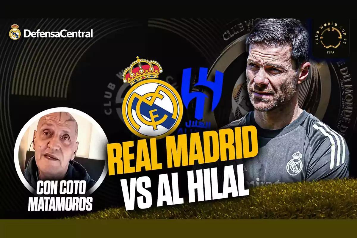 Imagem promocional do jogo entre Real Madrid e Al Hilal