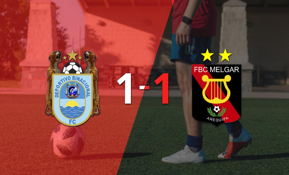 Melgar empatou 1-1 em sua visita a Deportivo Binacional