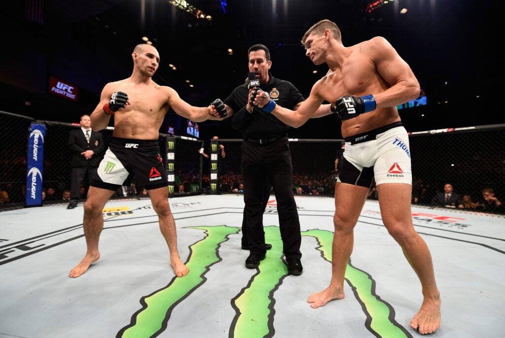 Rory MacDonald facing off with Stephen Thompson in UFC main event