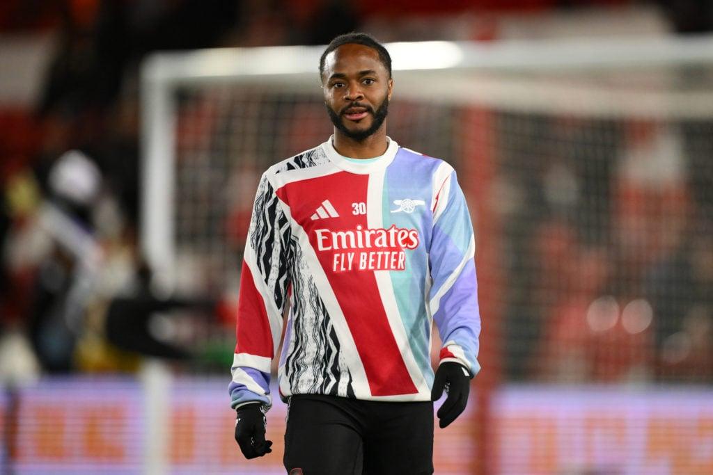 Raheem Sterling do Arsenal em partida da Premier League