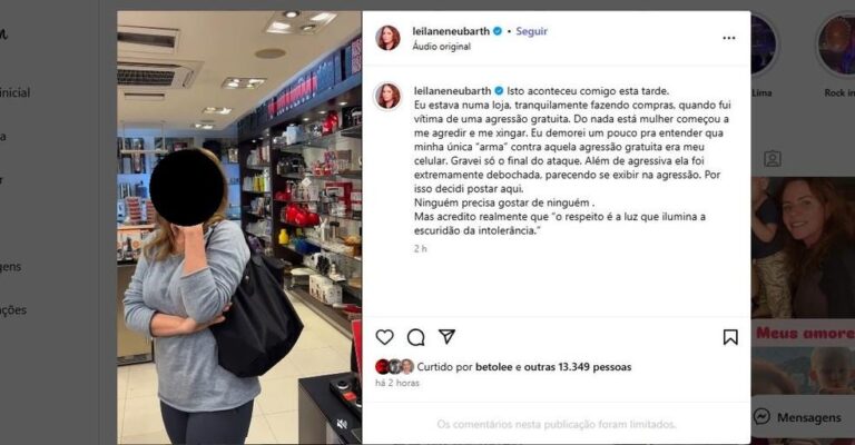 Jornalista Leilane Neubarth é hostilizada em loja e recebe apoio nas redes sociais