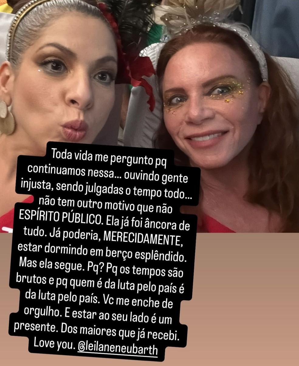 Daniela Lima apoia Leilane Neubarth após ataques