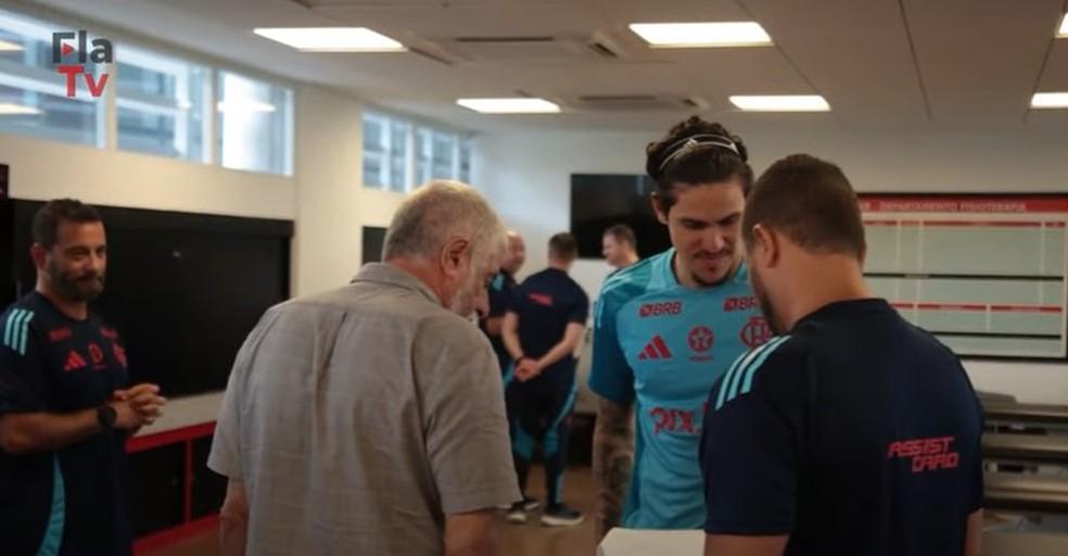 Runco na reapresentação do Flamengo