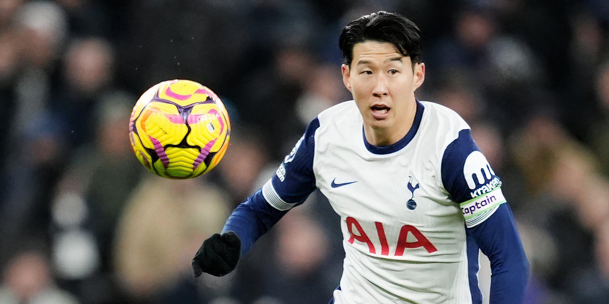 Son Heung-min em ação pelo Tottenham