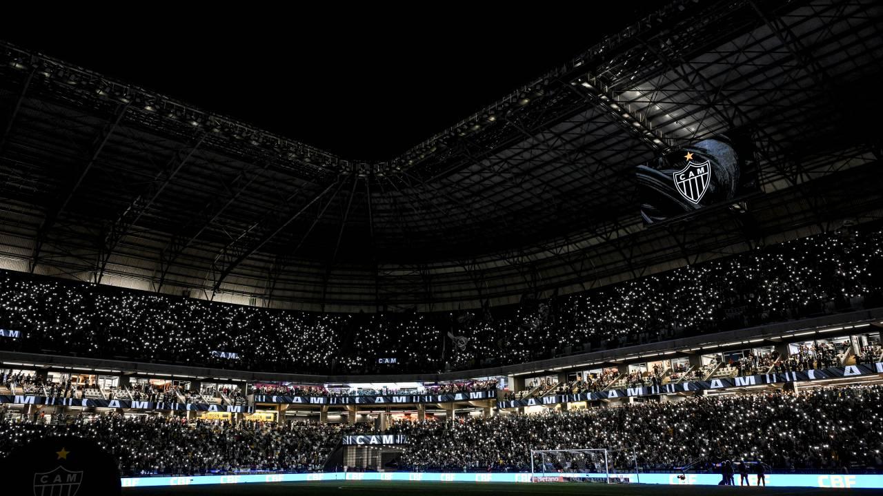 Vista geral do estádio antes de uma partida
