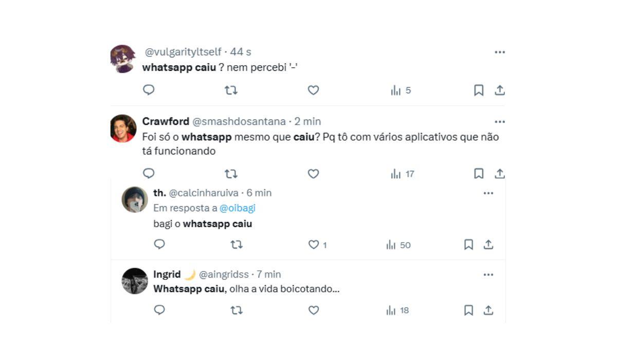 Redes sociais foram inundadas de relatos sobre a falha