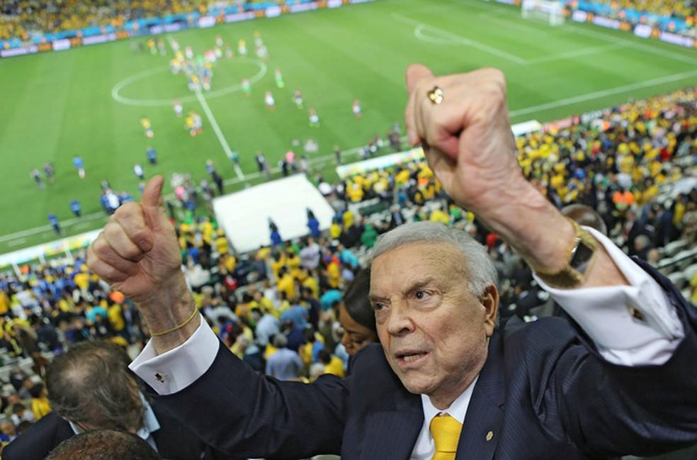 José Maria Marin como presidente da CBF na Copa do Mundo de 2014
