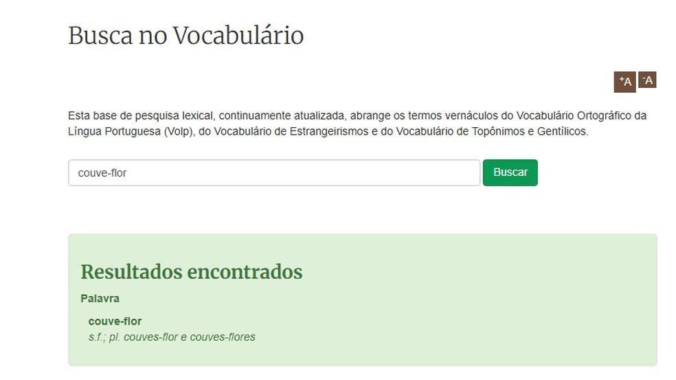 Resultado da busca do Volp por 'couve-flor'
