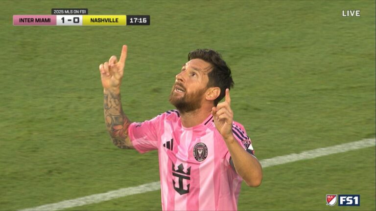 Gol de Messi em Lançamento Livre Coloca Inter Miami em Vantagem Contra o Nashville