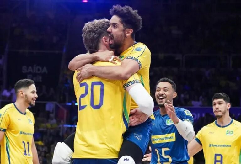 Brasil vence Argentina e se mantém na liderança da Liga das Nações de Vôlei