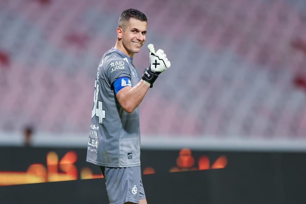 O goleiro Marcelo Grohe, ex-Grêmio, se despediu do Al-Kholood.