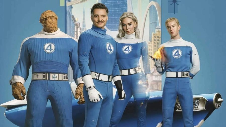 Ebon Moss-Bachrach, Pedro Pascal, Vanessa Kirby e Joseph Quinn formam o Quarteto.