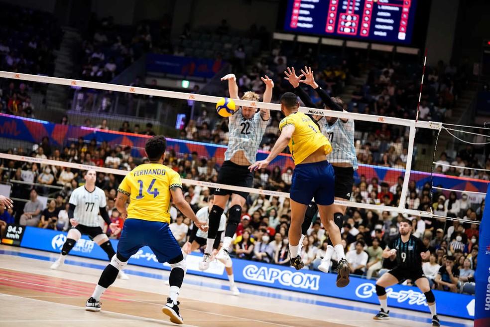 Brasil bateu Argentina no primeiro jogo da terceira semana da VNL