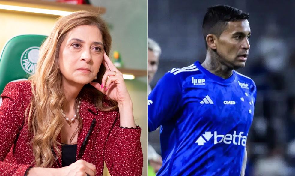 Leila Pereira e Dudu viraram desafetos após o jogador deixar o Palmeiras