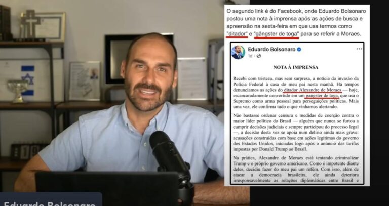 A live polêmica de Eduardo Bolsonaro e a reação da Polícia Federal