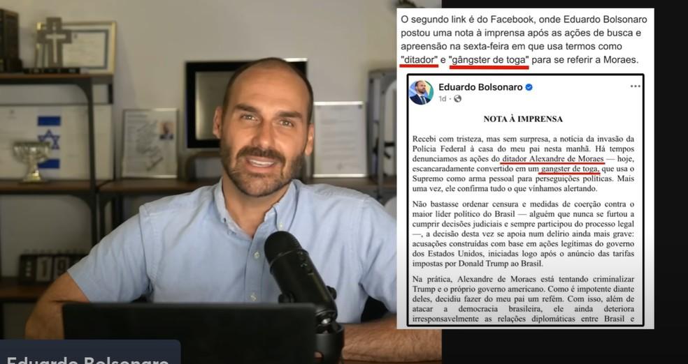 Deputado Eduardo Bolsonaro (PL-SP) em live feita nesta domingo (20)