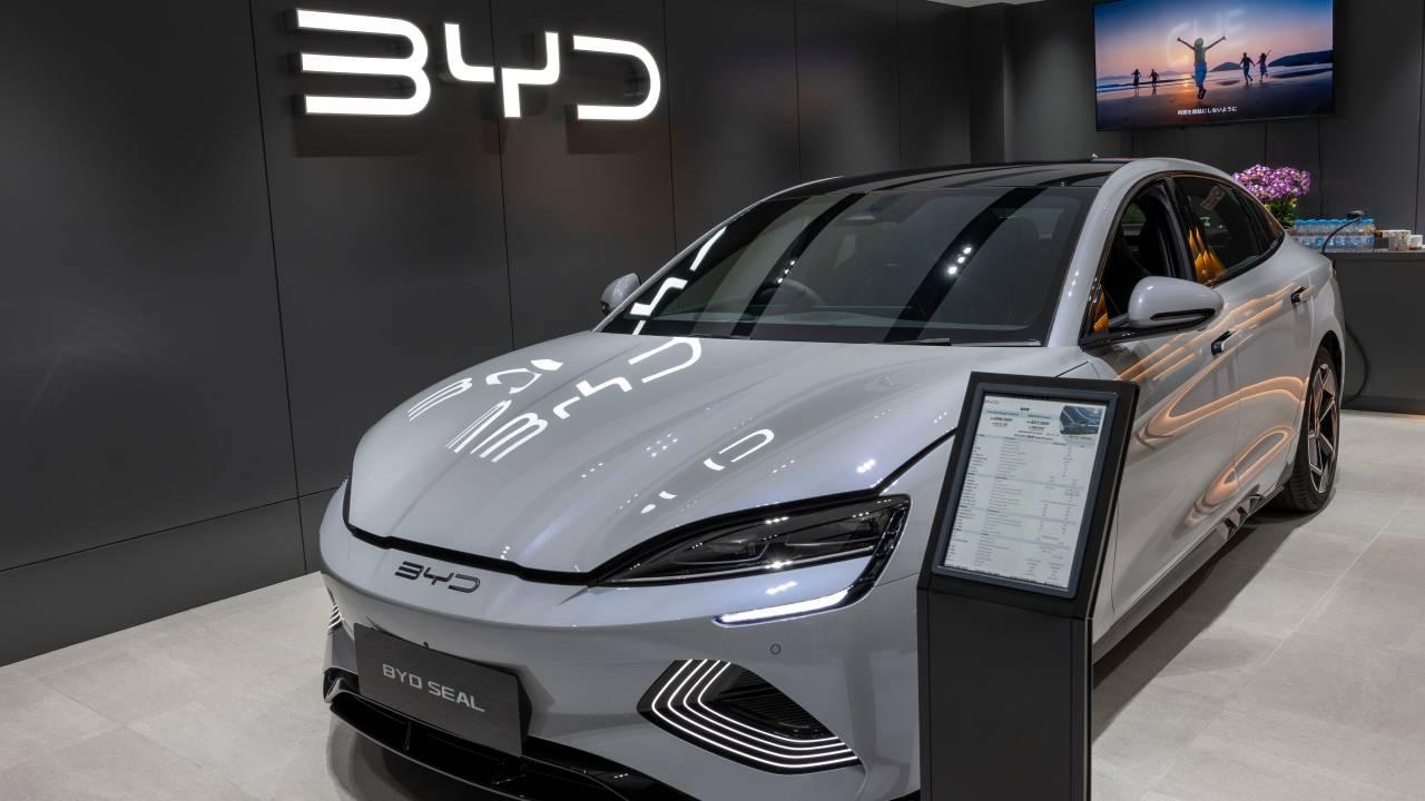 Showroom da BYD em Hong Kong: mercado em franca expansão.