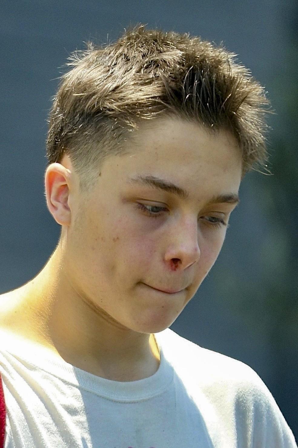 Knox Leon Jolie-Pitt no muay thai — Foto: The Grosby