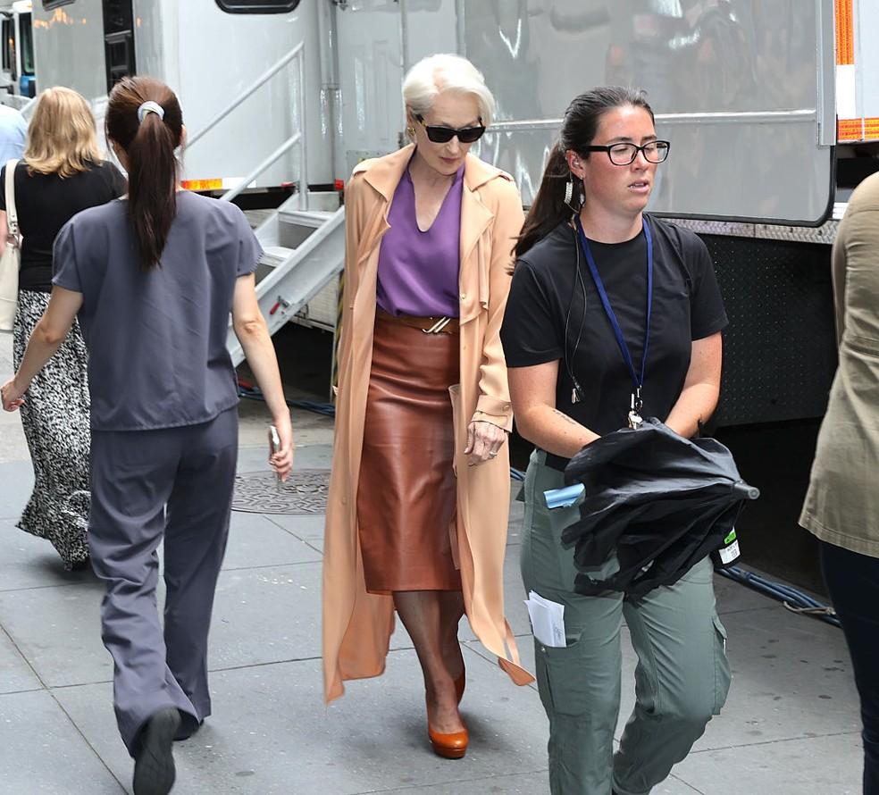 Meryl Streep gravando