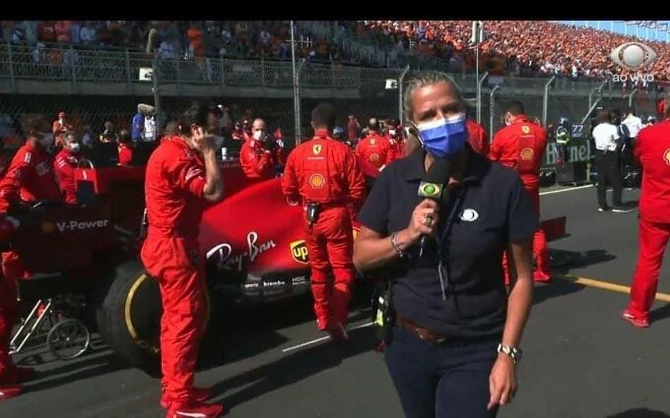 Mariana Becker na cobertura da Fórmula 1 pela Band