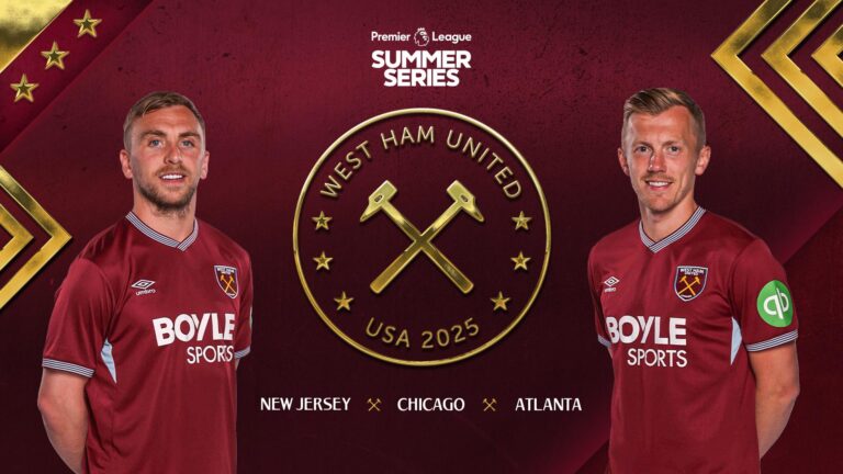 West Ham United se prepara para o Premier League Summer Series 2025 nos EUA