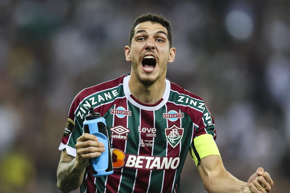 Nino, do Fluminense, na final da Libertadores