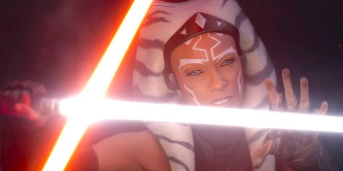 Ahsoka dueling with Baylan Skoll