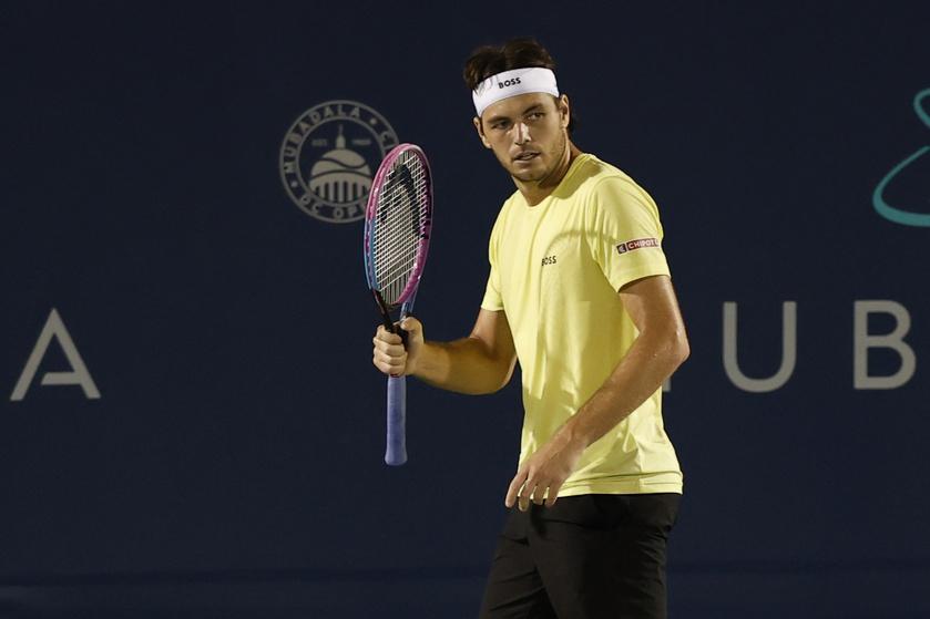 Taylor Fritz comemora após vencer ponto no Citi DC Open 2025