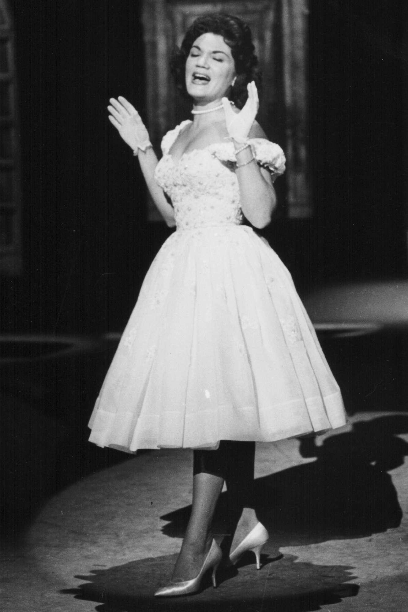 Connie Francis performing on the Ed Sullivan Show, circa 1955