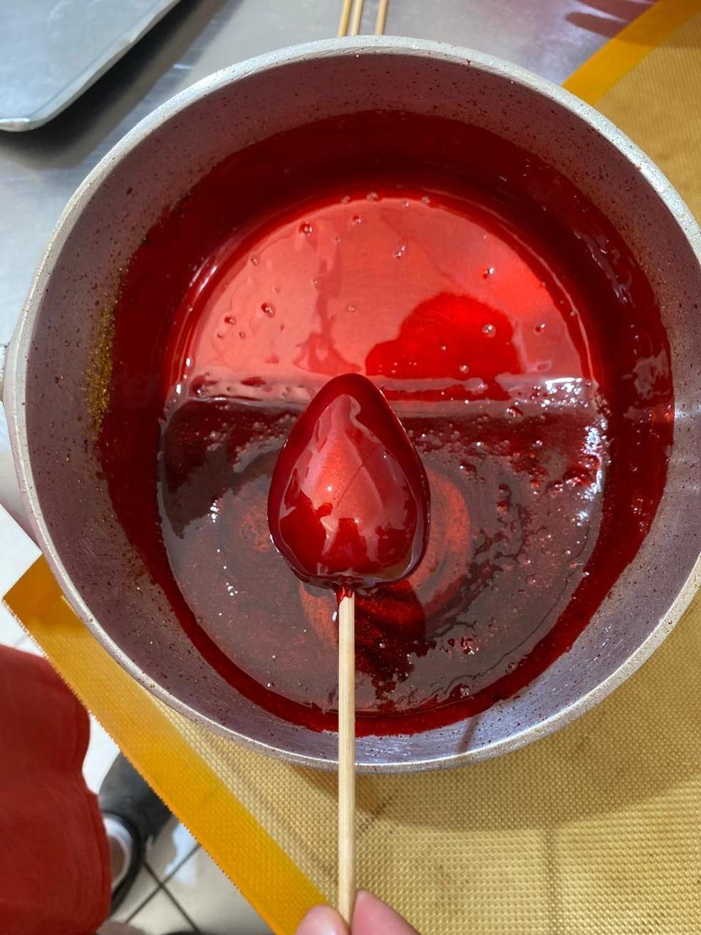 Produção do morango do amor em Atibaia