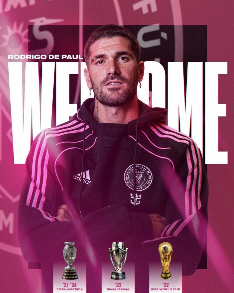 Rodrigo de Paul é o novo reforço do Inter Miami de Messi