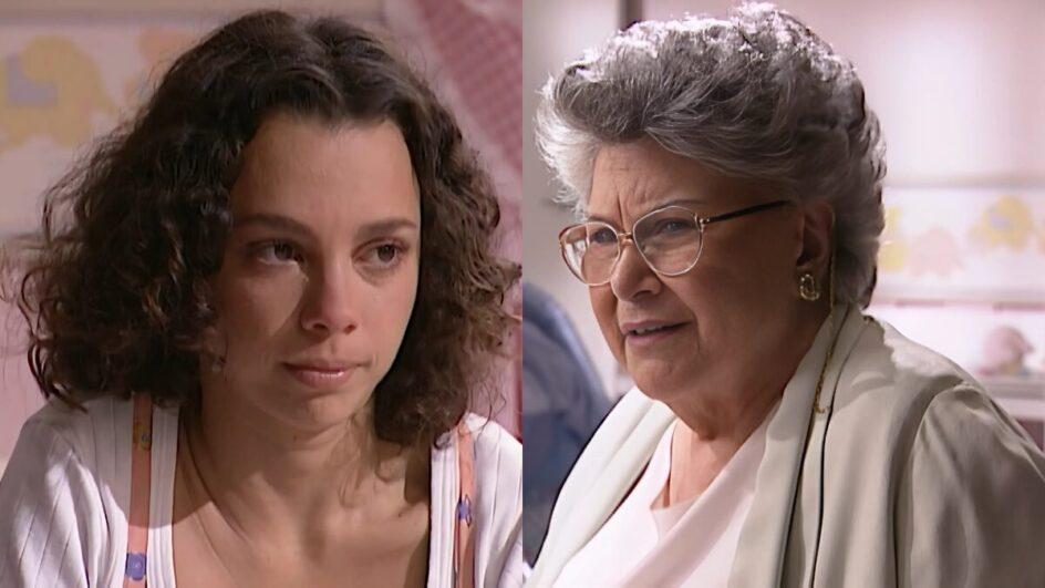 Olga da lição em Joyce durante visita em História de Amor.