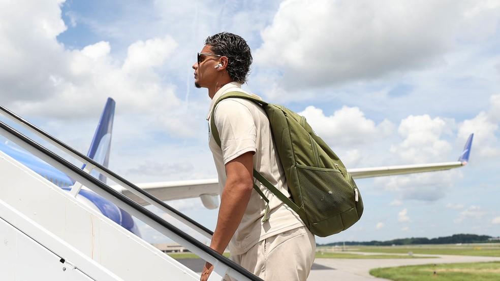 Richard Ríos durante a passagem do Palmeiras pelos Estados Unidos