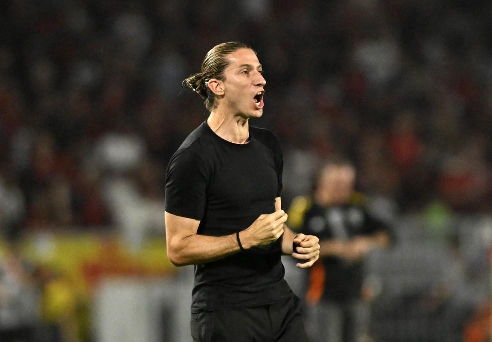 Filipe Luís em Flamengo x Atlético-MG no Brasileirão 2025