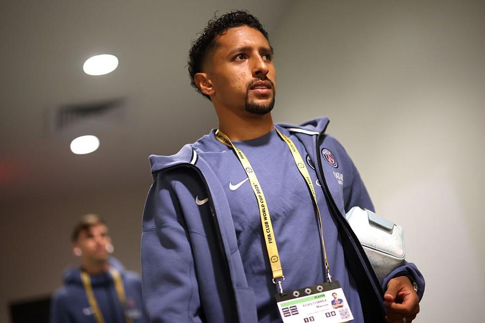 Marquinhos chega ao MetLife Stadium para PSG x Real Madrid