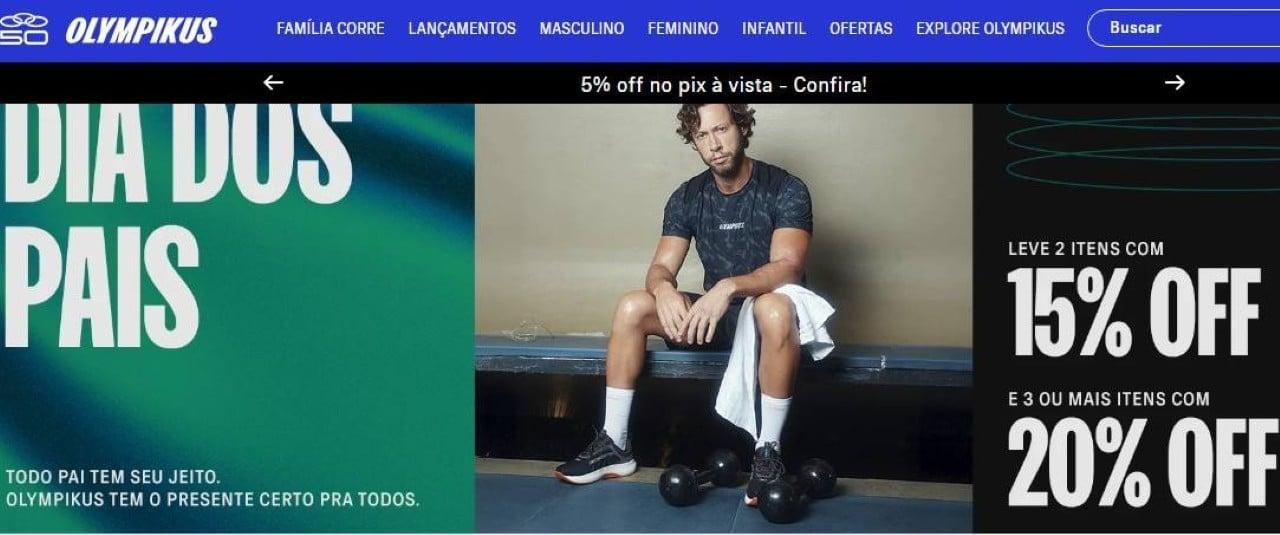 Têis Olympikus disponíveis para venda após a falha no site.