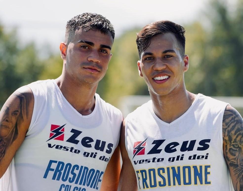 Reinier e Kaio Jorge, em treino no Frosinone