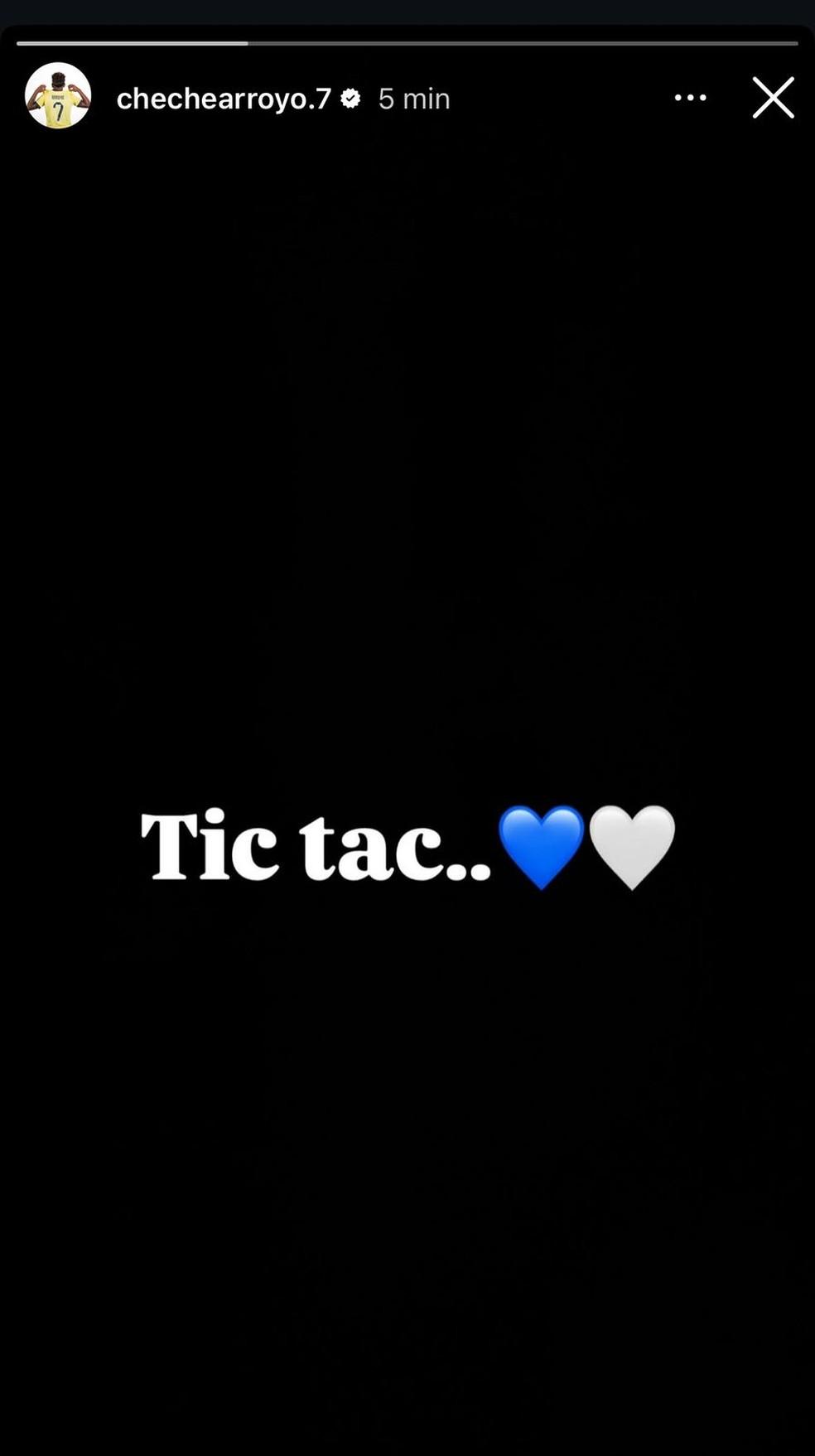 Postagem de Arroyo nas redes sociais.