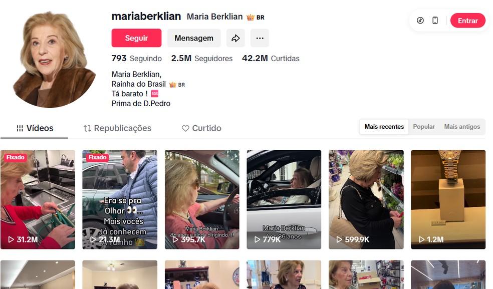 Maria Berklian era um sucesso no TikTok