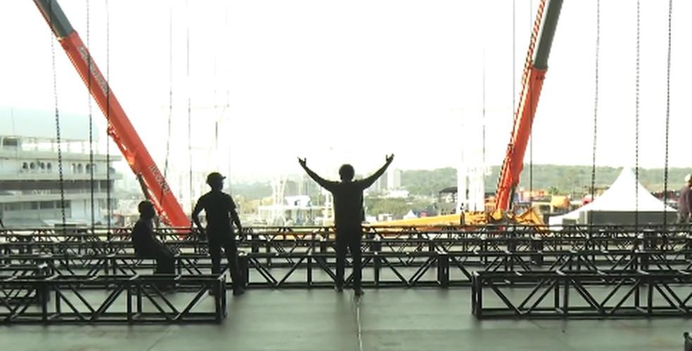 Bastidores das obras do The Town, em 2025