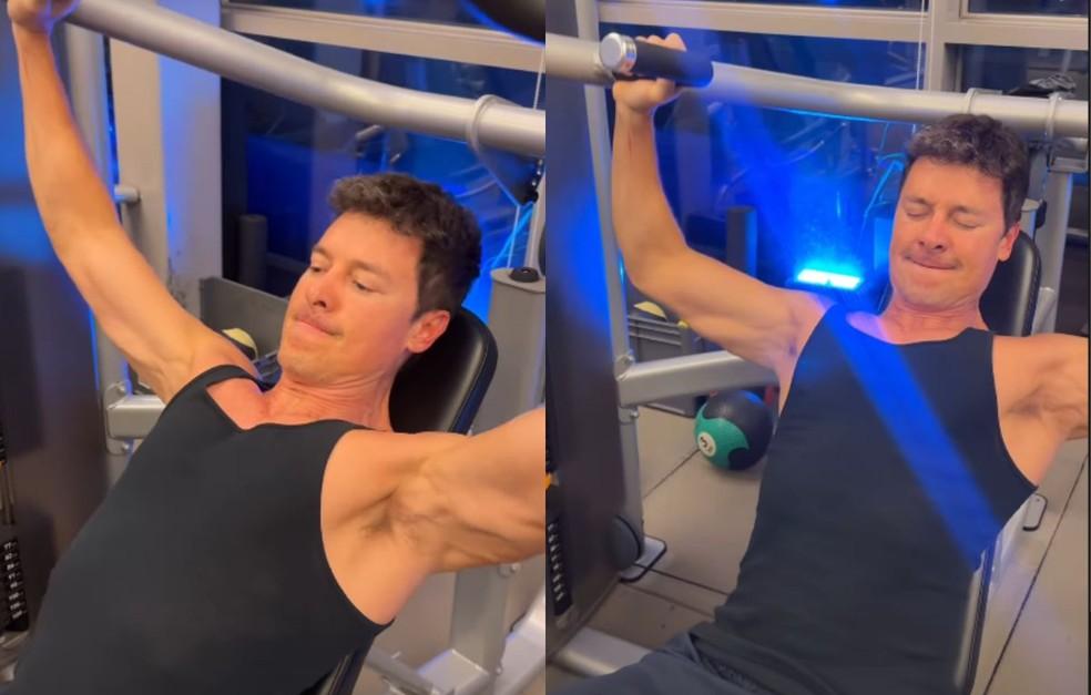 Rodrigo Faro mostra treino pesado após ensaio