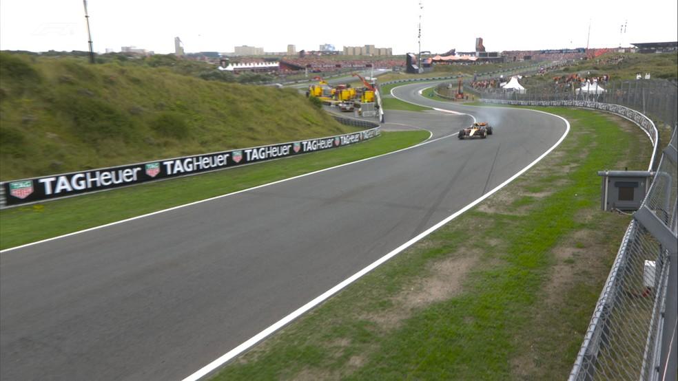 Norris abandona GP da Holanda com problema no motor